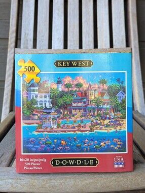 Dowdle Key West 500-Piece Jigsaw Puzzle Colorful Coastal Scene Made in USA